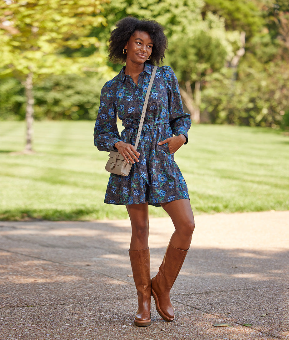 The Countryside Poplin Tiered Shirtdress - Main