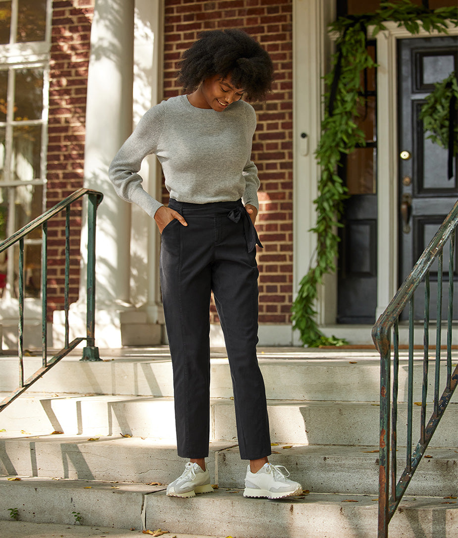 The Timeless Slim Tie-Waist Pant - Sea Urchin