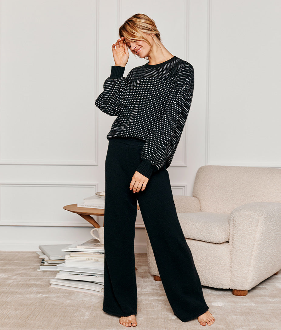 The Luxe Cashmere Blend Mix Stitch Sweater - Main