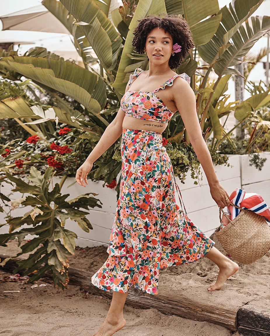 The Beach to Brunch Wrap Skirt - Main