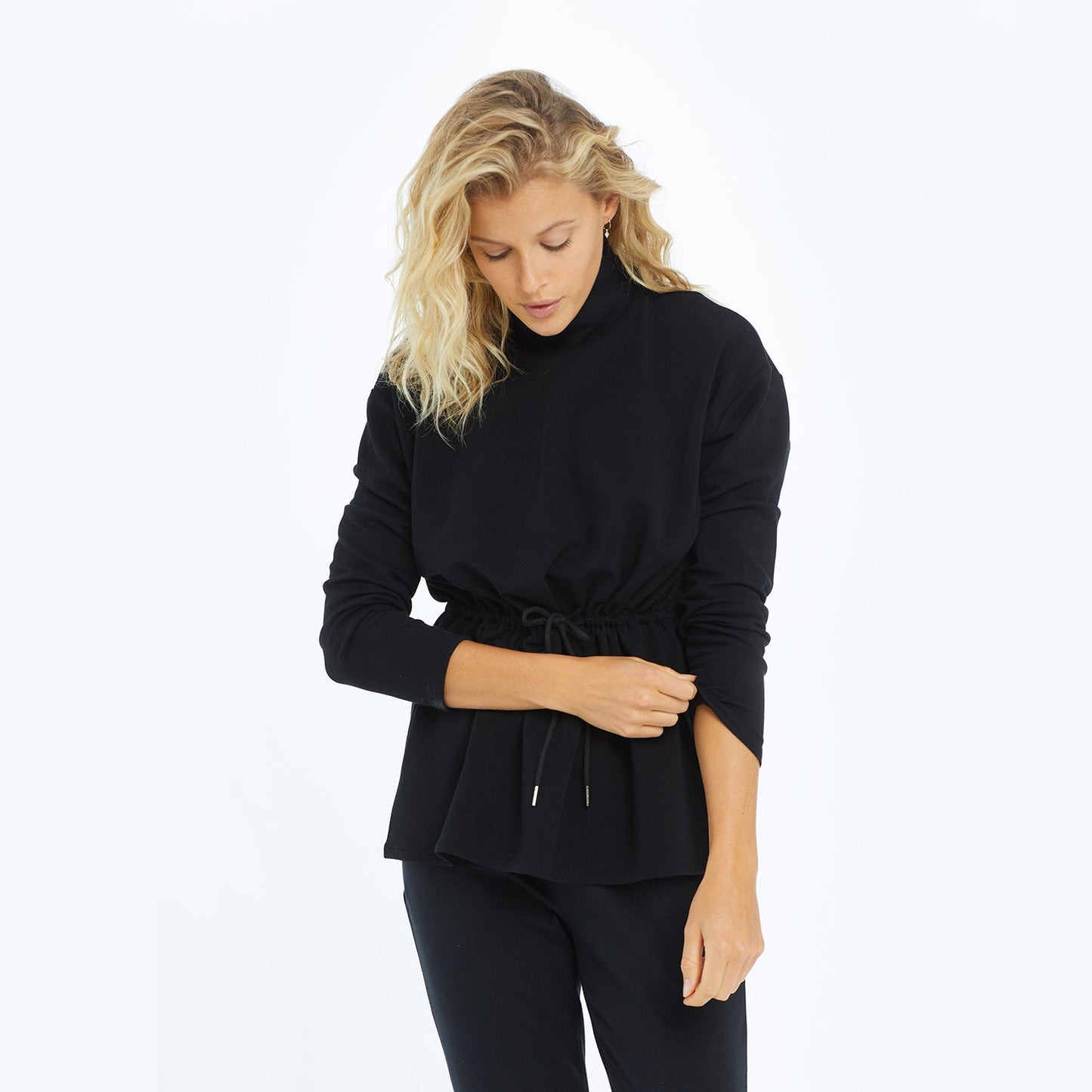 The Softest French Terry Cinched Waist Pullover - Main