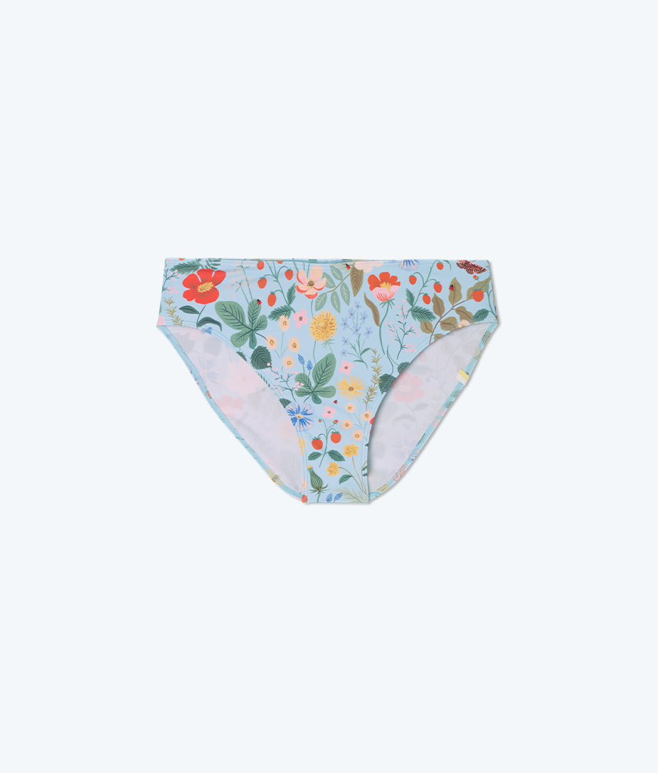 The High Leg Mid Rise Bikini Bottom - Strawberry Fields in Mist