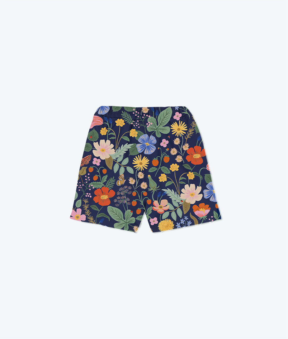 The Boys' Swim Short - Strawberry Fields in Deep Sea