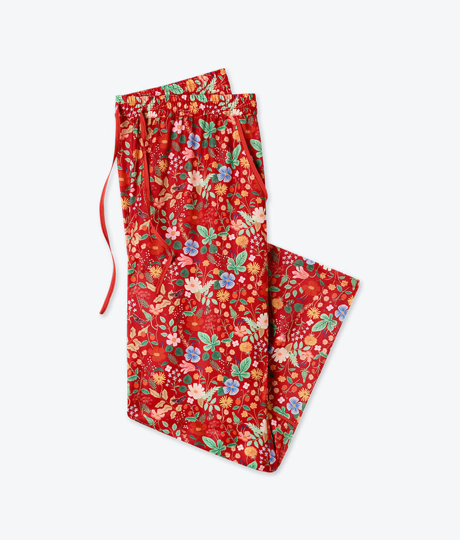 The Cloud 9 Silky Pajama Set - Strawberry Fields