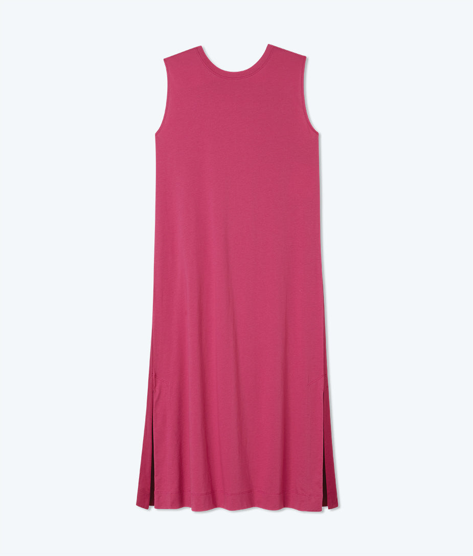 The Luxe Pima Belted Midi Dress - Punch & Currant
