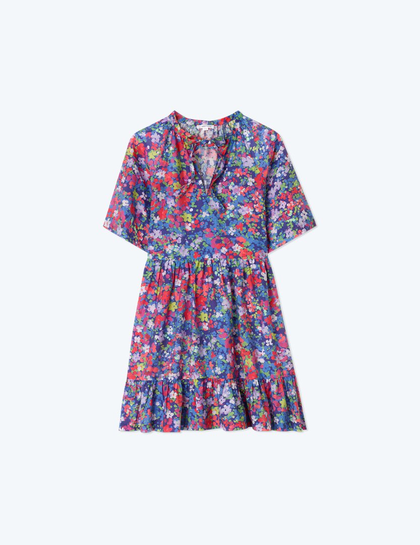 The Tie Neck Tiered Dress - Main