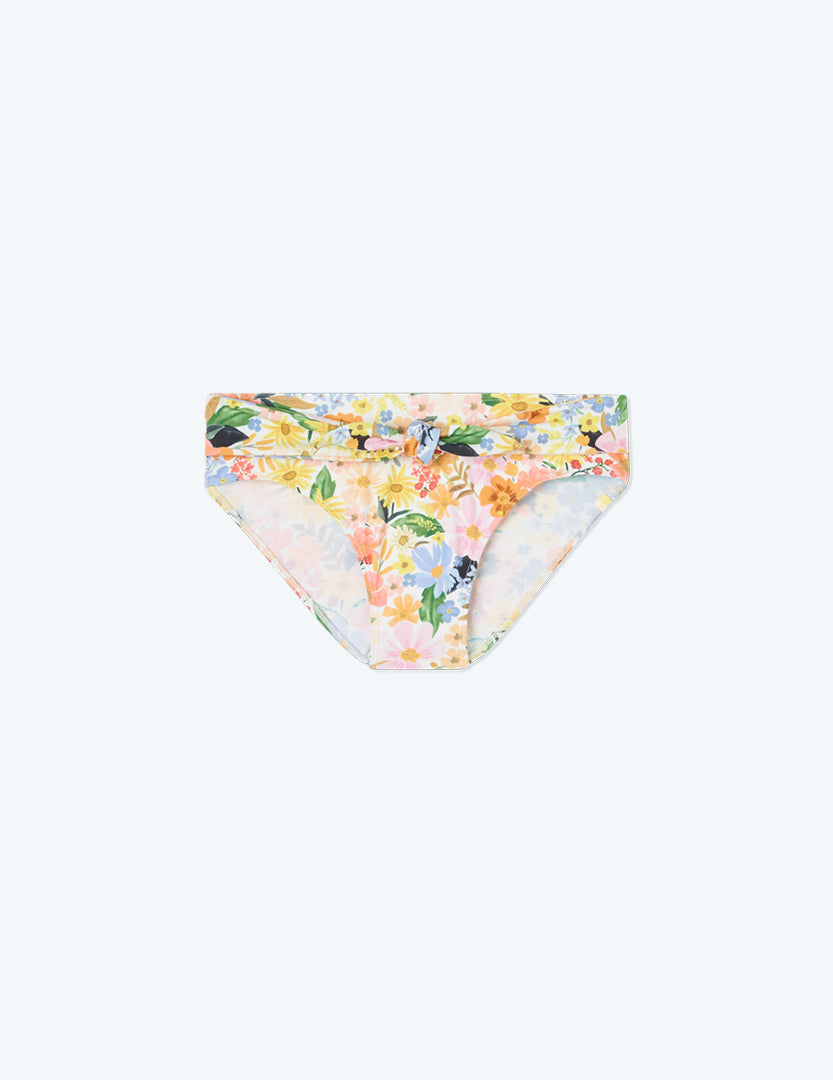 The Tie Belt High Leg Mid Rise Bottom - Marguerite