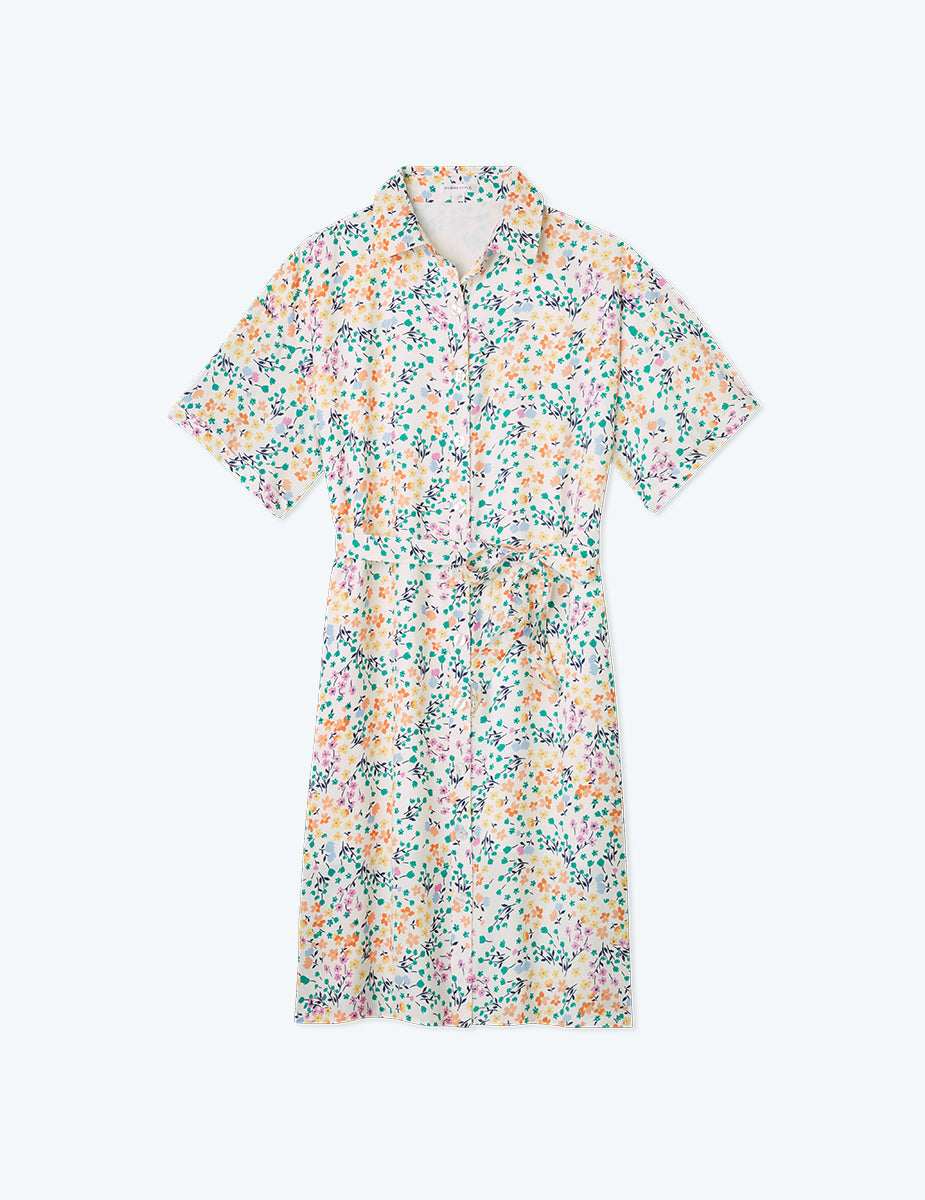 The Do-It-All Shirtdress - Wildflower Fields in Sunshine & Coral