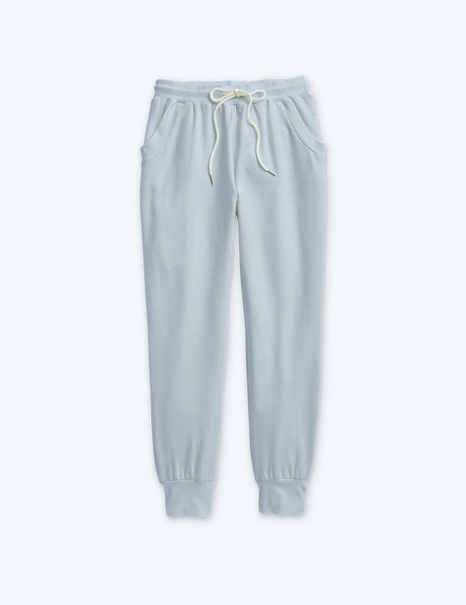 The Softest French Terry Jogger - Powder Blue