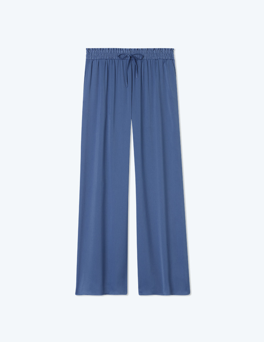 The Palazzo Pant With Ties - Blue Mountain