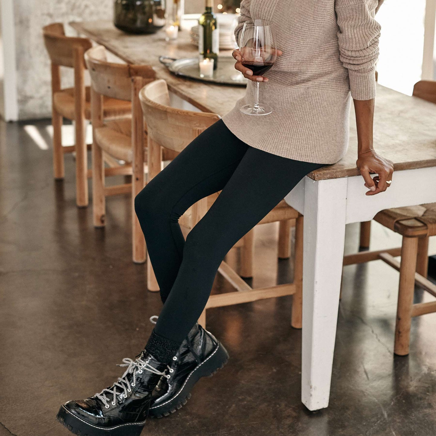The Coziest High Rise Full Length Leggings - Main