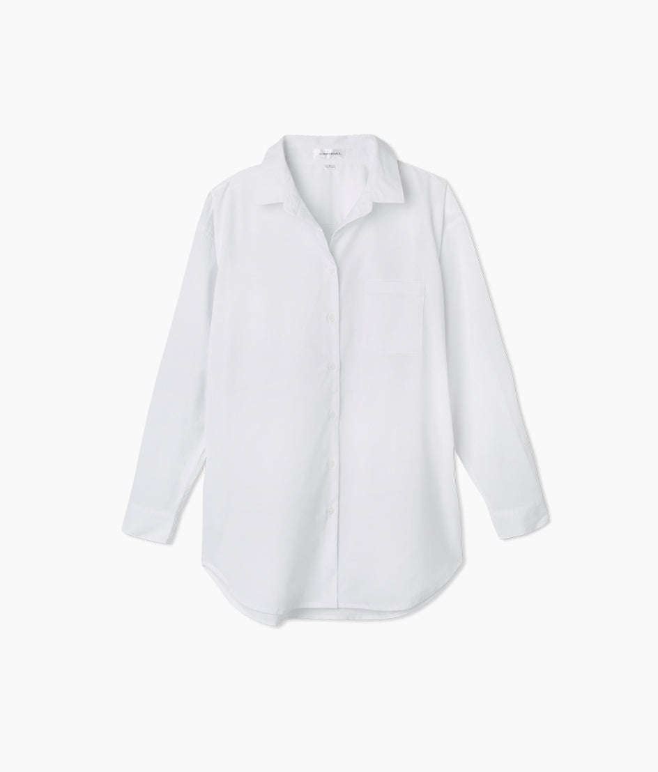 The Perfect Boyfriend Shirt - White Sand