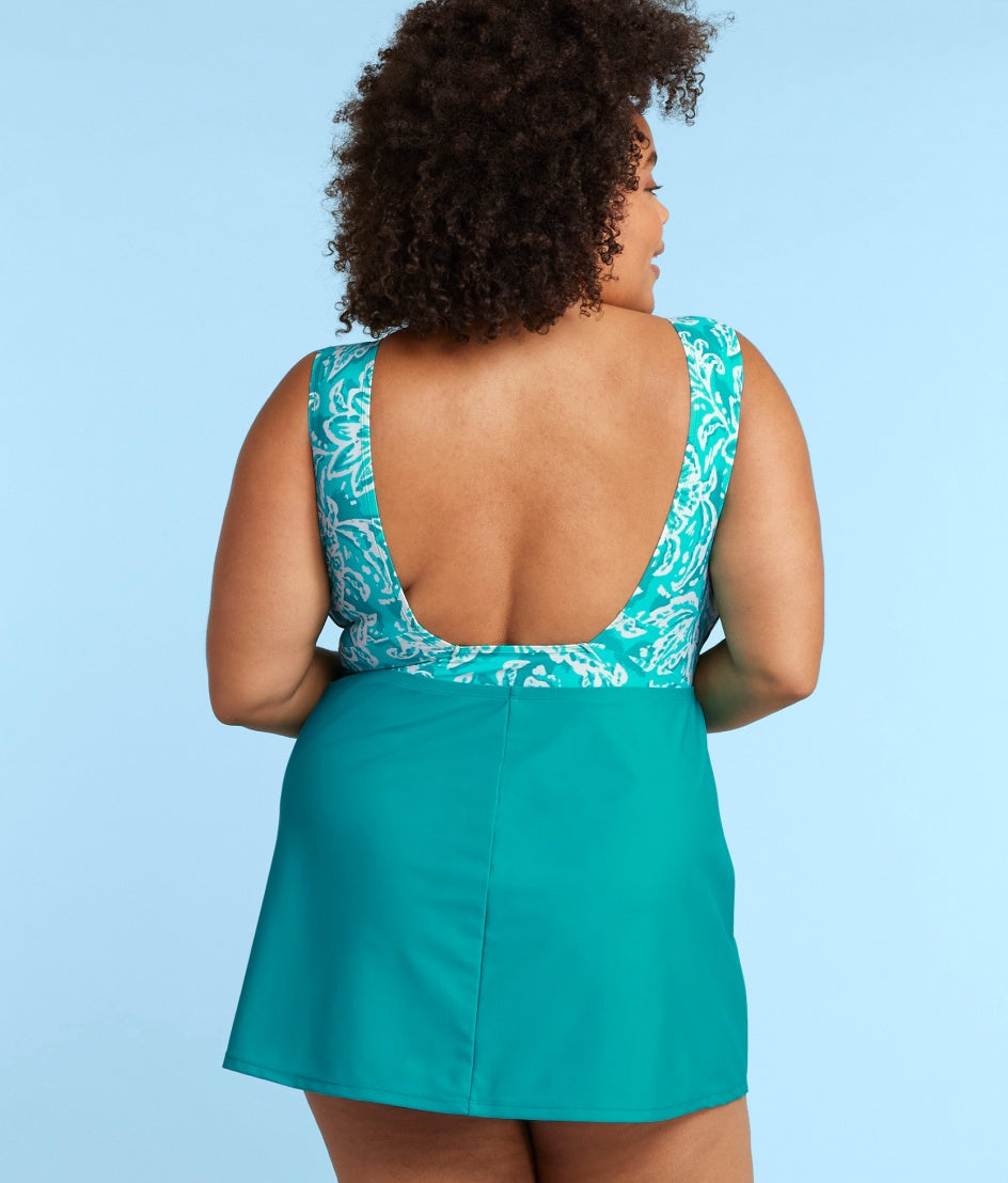 The Ruched Swim Skirt - Harbor