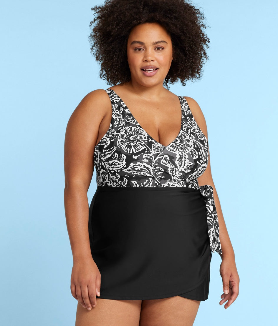 The Ruched Swim Skirt - Sea Urchin