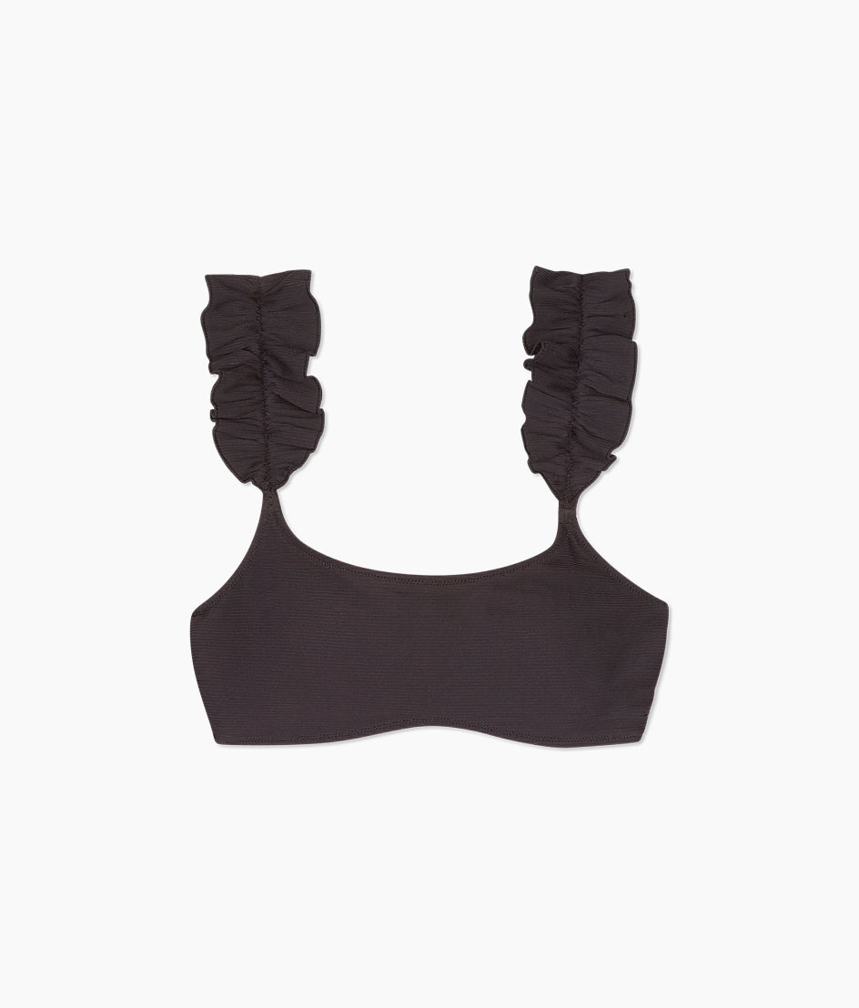 The RippleRib Ruffle Bikini Top - Sea Urchin