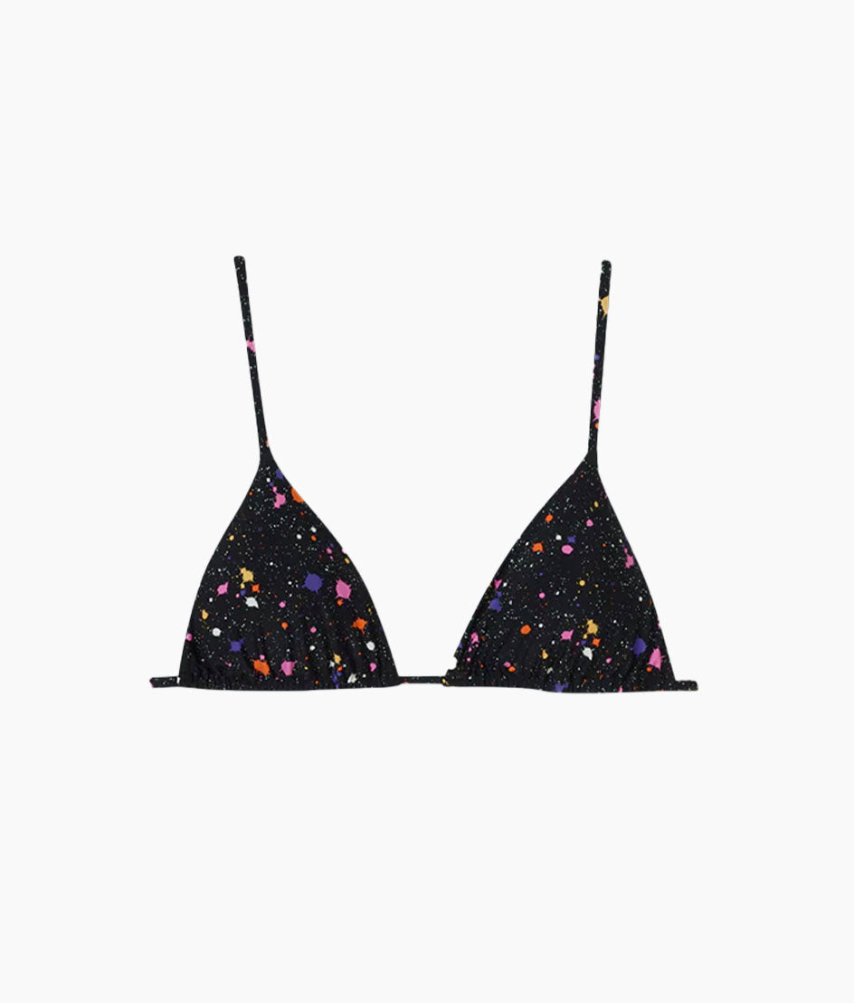 The String Bikini Top - Paint Splatter in Sea Urchin