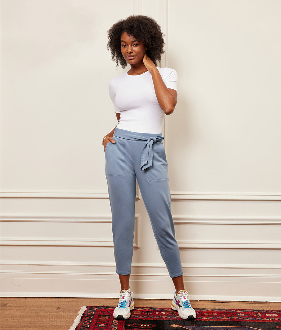 The Softest French Terry Tie-Waist Pant - Main