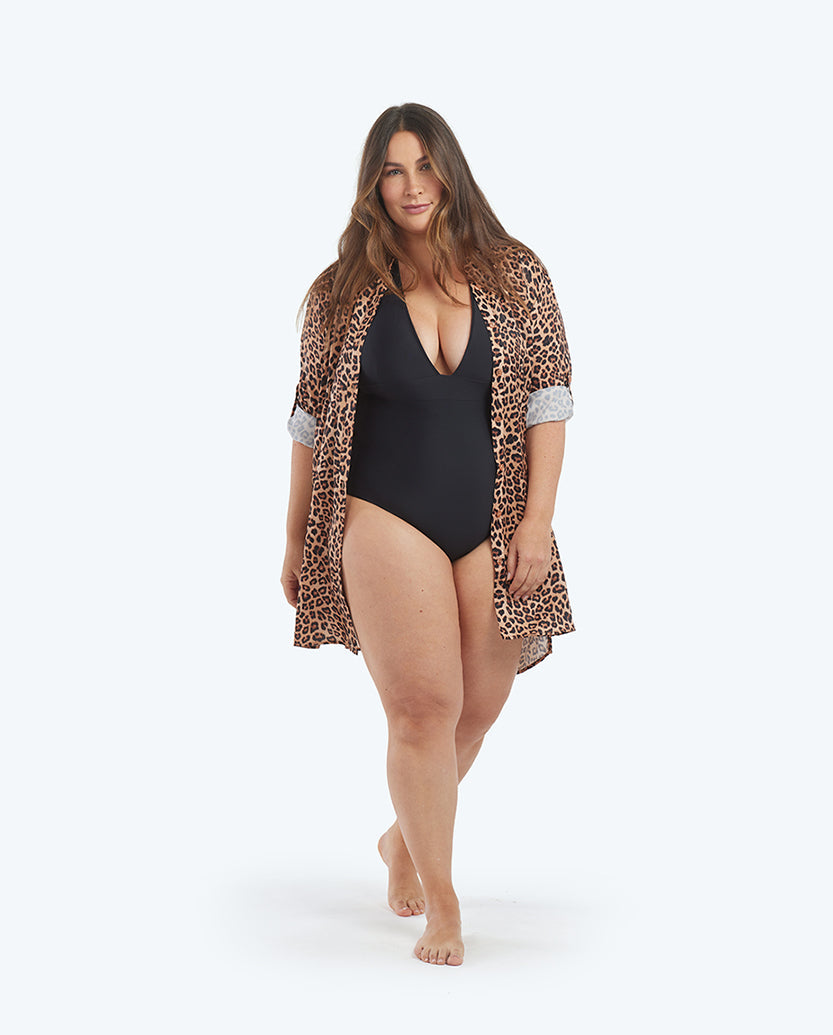 The Short Effortless Shirtdress Cover-Up - Leopard