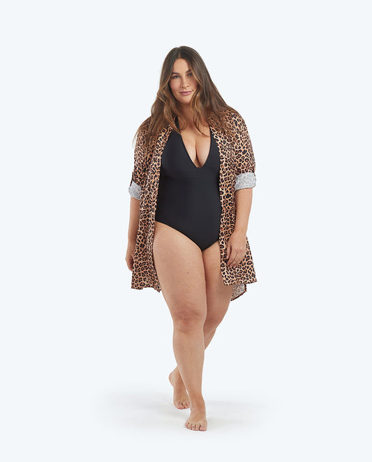 The Short Effortless Shirtdress Cover-Up - Leopard