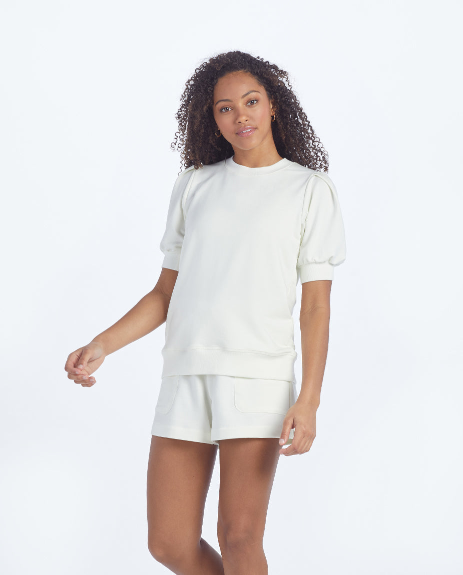 The Softest French Terry Puff Short Sleeve Top - Main