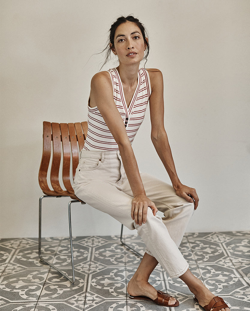 The Softest Ribbed Henley Tank - Main