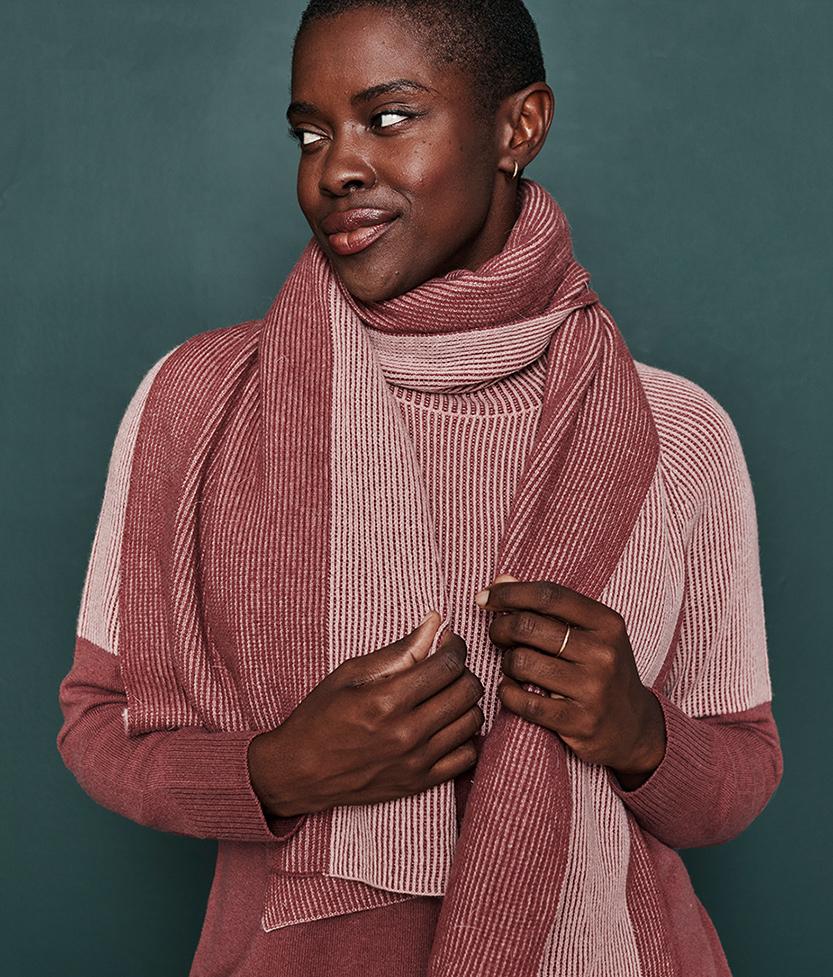 The Coziest Cashmere Blend Ribbed Scarf - Main