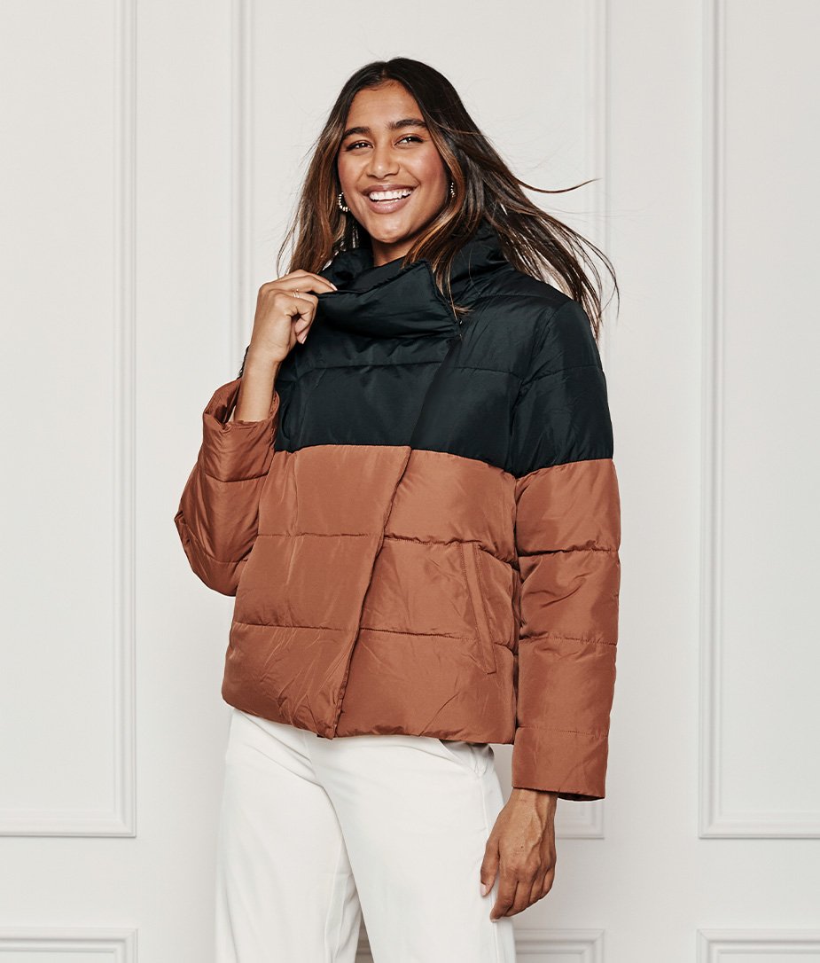 The Colorblock Eco Puffer Jacket - Main