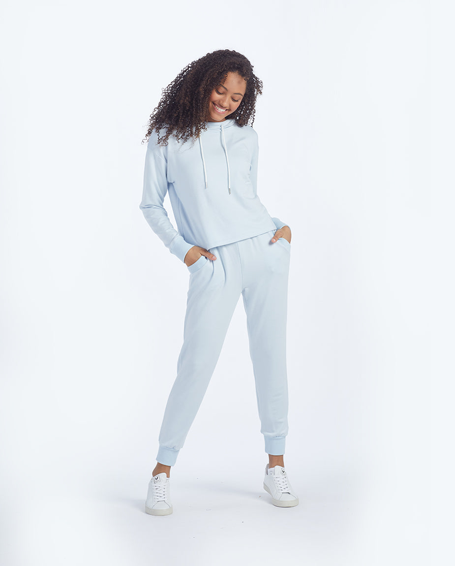 The Softest French Terry Jogger - Powder Blue