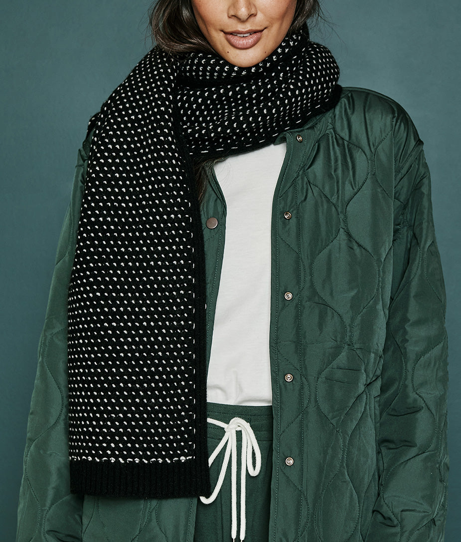 The Luxe Cashmere Blend Mix Stitch Scarf - Main