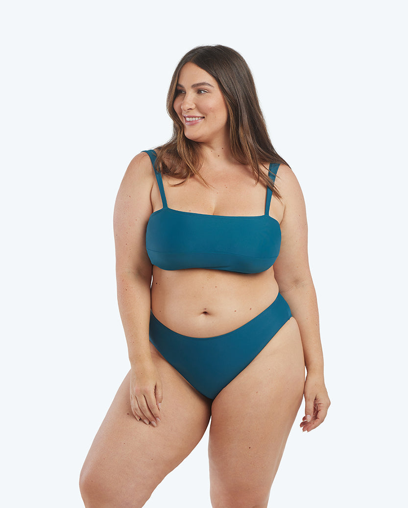 The Wide Strap Oasis Bikini Top - Seaweed