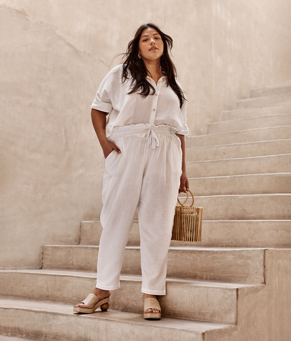 The Going Places Gauze Drawstring Pant - Main