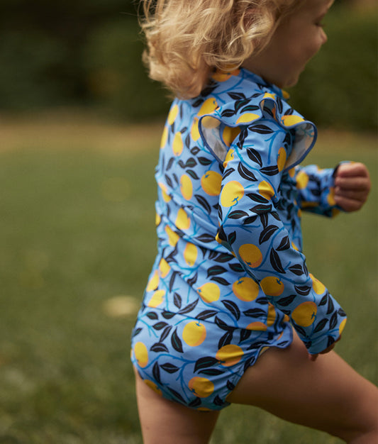 The Girls' Ruffle Rash Guard Tankini Set - Main