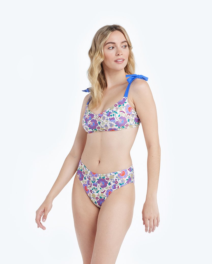 The Limited-Edition High Leg Mid Rise Bikini Bottom - Main