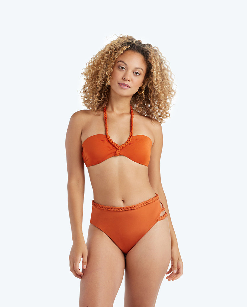 The Braided Bandeau Bikini Top - Canyon