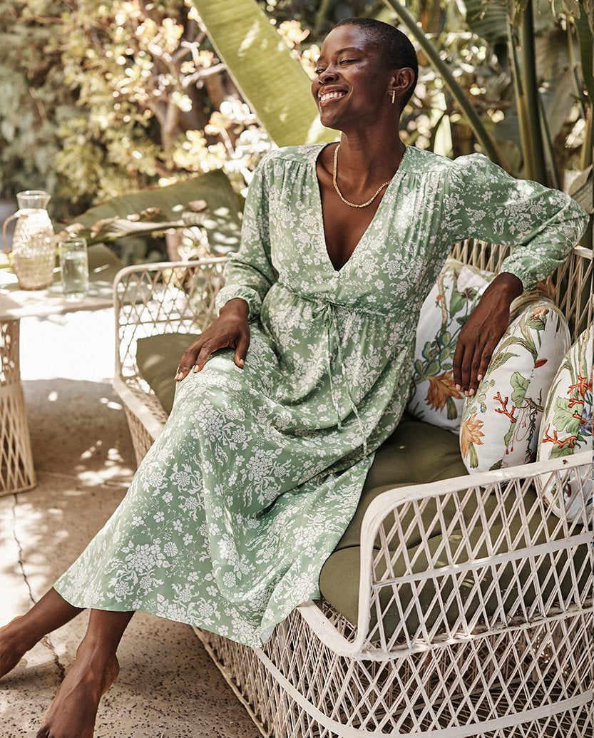 The Cinched Waist Caftan Dress - Main
