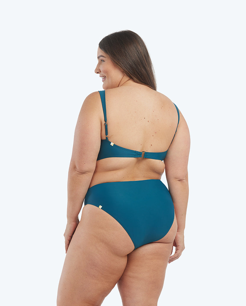The Wide Strap Oasis Bikini Top - Seaweed