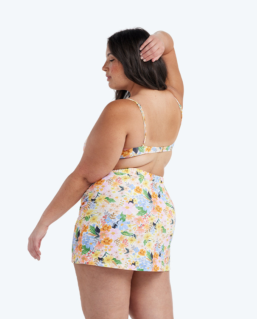 The Ruched Swim Skirt - Marguerite