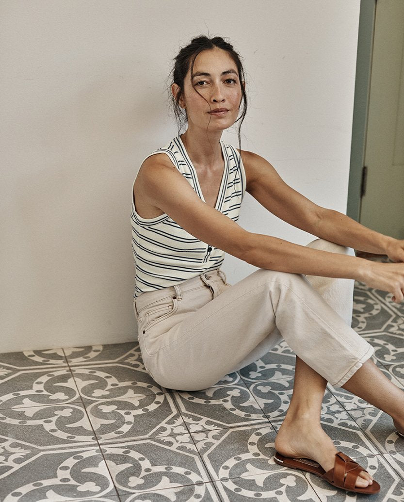 The Softest Ribbed Henley Tank - Main
