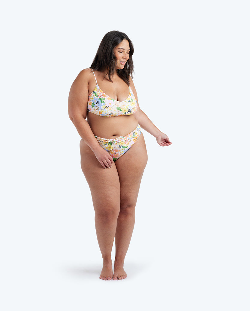 The Tie Belt High Leg Mid Rise Bottom - Marguerite