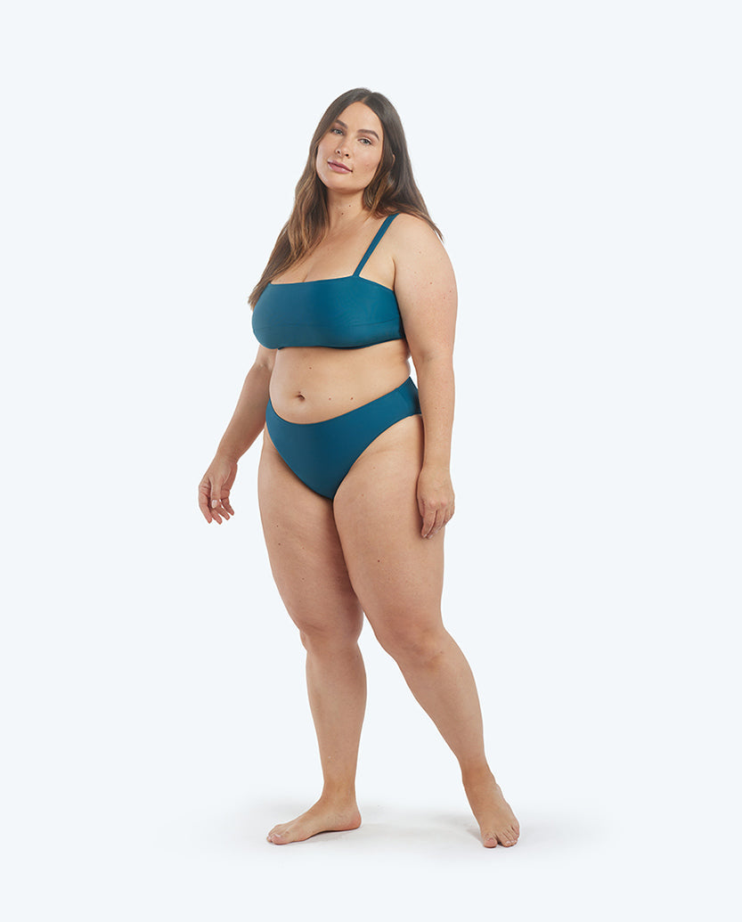 The Wide Strap Oasis Bikini Top - Seaweed
