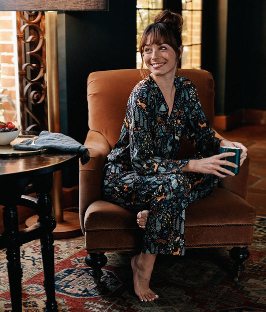 The Cloud 9 Silky Pajama Set - Menagerie