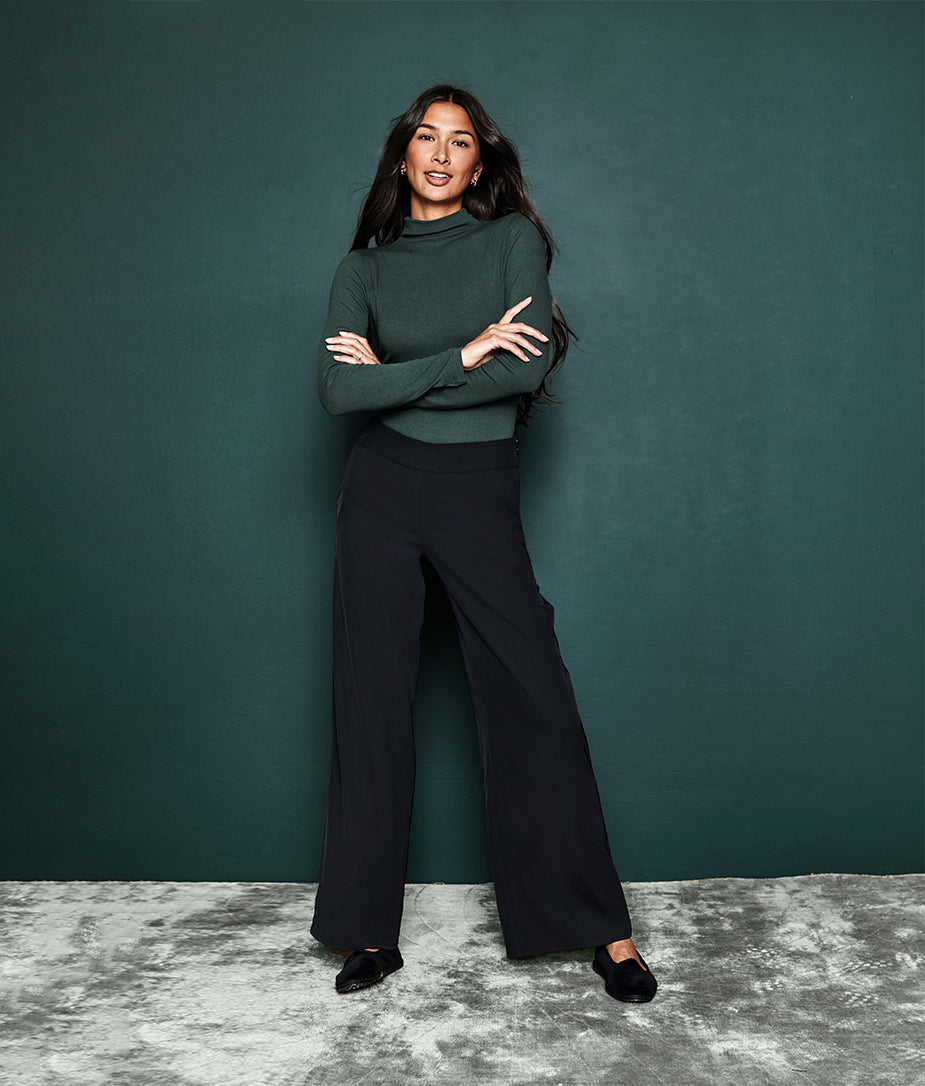 The Perfect Wide Leg Pant - Sea Urchin