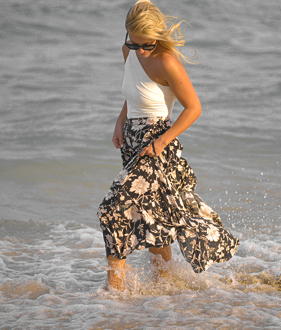 The Silky Luxe Beach to Brunch Wrap Skirt - Main