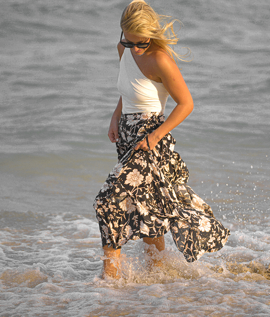 The Silky Luxe Beach to Brunch Wrap Skirt - Main