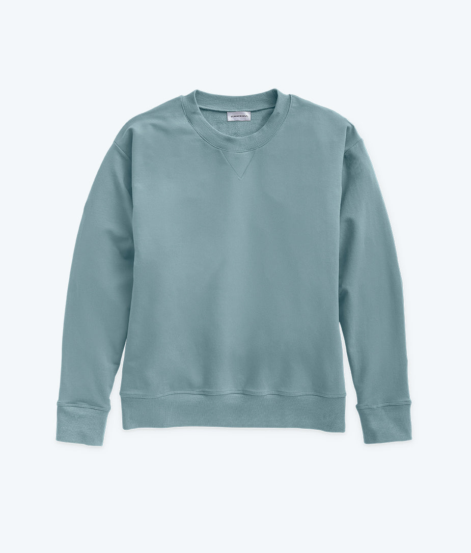 The Softest French Terry Relaxed Crew - Seaspray