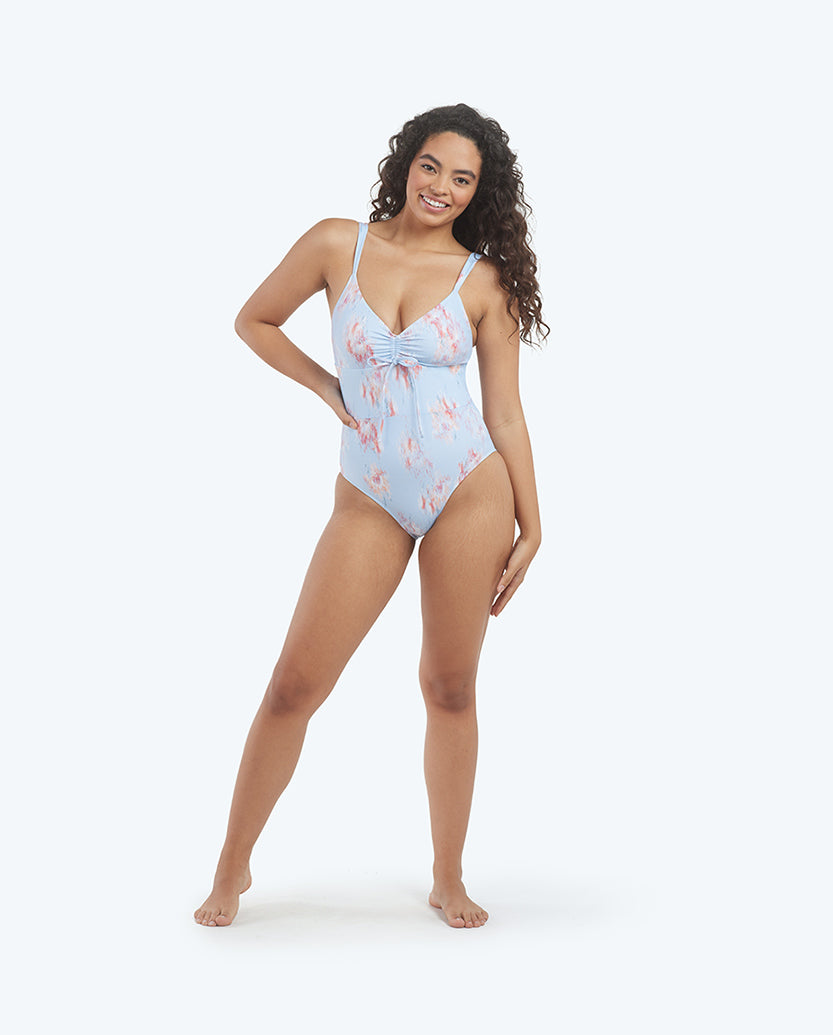 The Cinched One-Piece - Summer Breeze Floral
