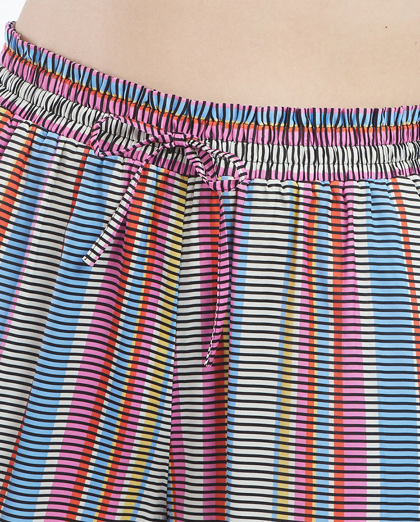 The Palazzo Pant With Ties - Mod Stripe