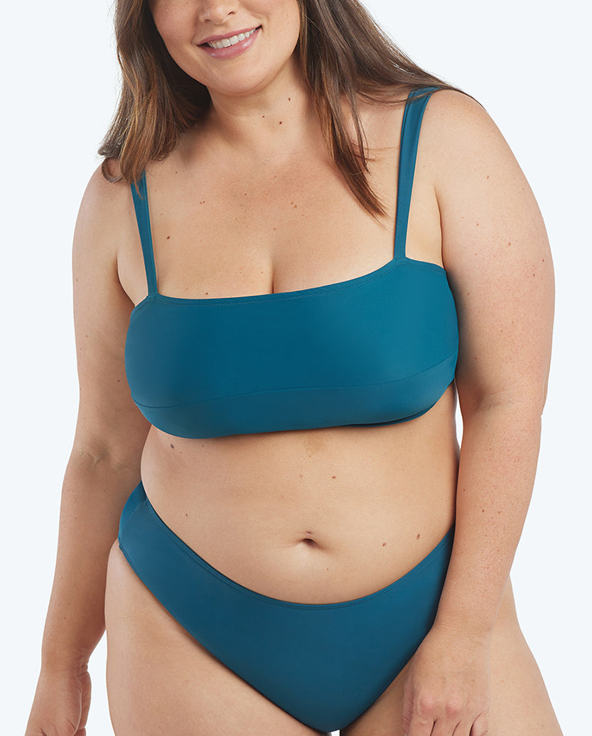 The Wide Strap Oasis Bikini Top - Seaweed