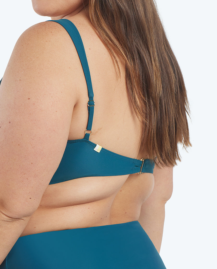 The Wide Strap Oasis Bikini Top - Seaweed