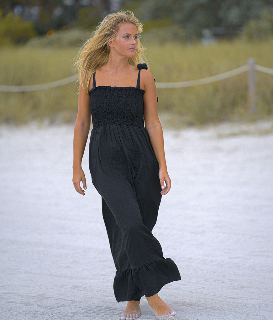 The Silky Luxe Smocked Maxi Dress - Main